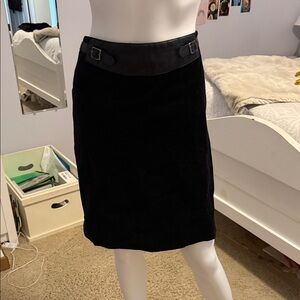 Elegant Black Skirt with Buckle Detail